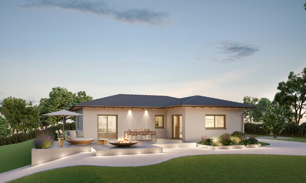 Bungalow mit Walmdach