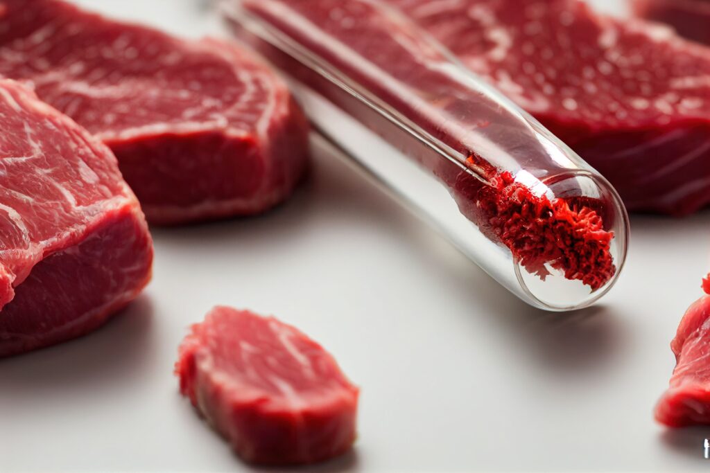 Laborfleisch das künstlich hergestellt wird