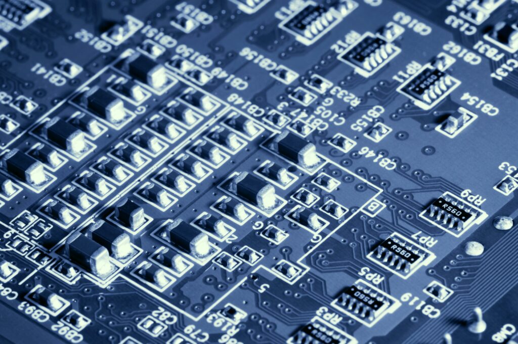 Mikrochip in Nahaufnahme