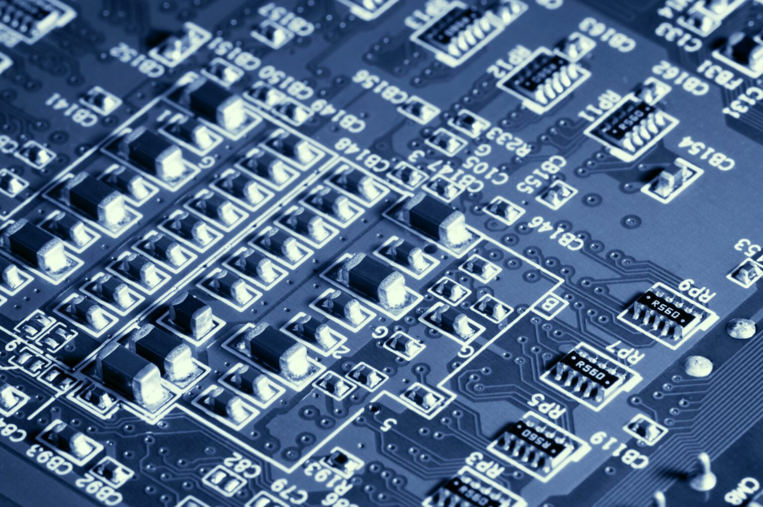 Mikrochip in Nahaufnahme