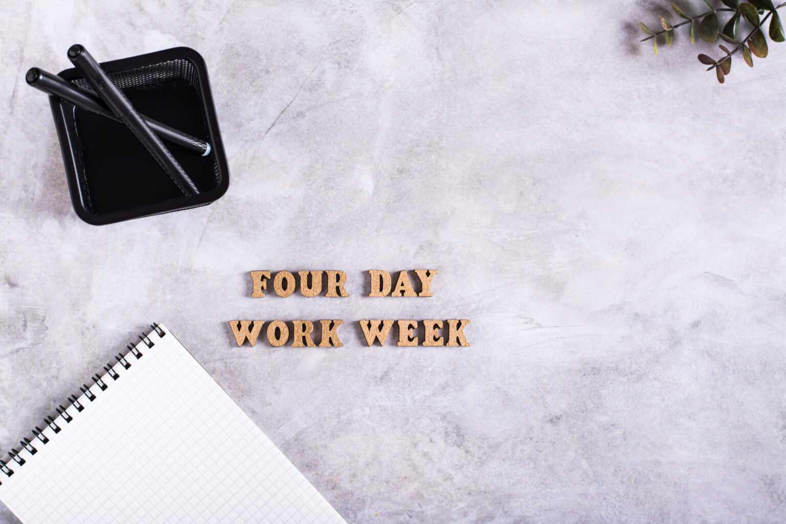 Schild four day work wekk